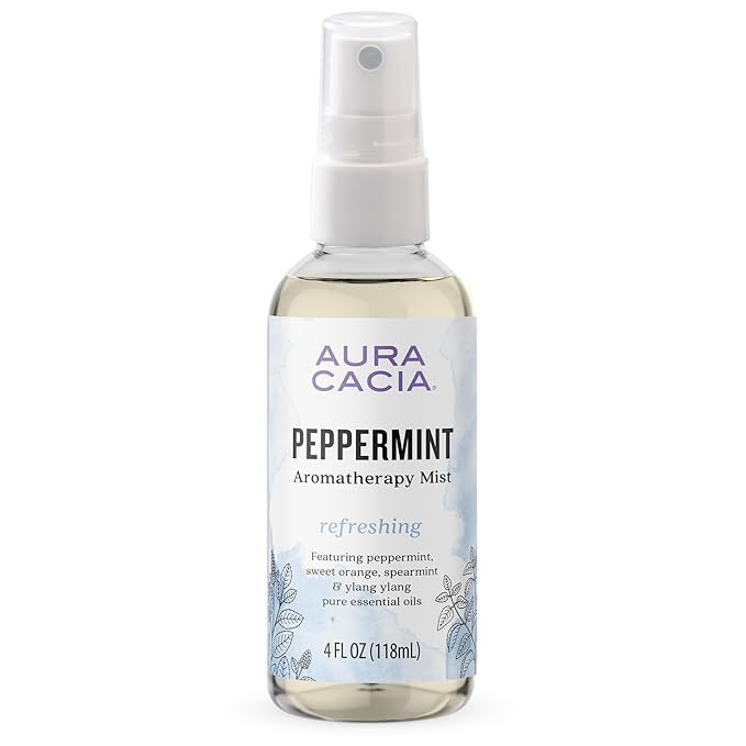 Aura Cacia Room and Body Mist, Refreshing Peppermint, 4 Fluid Ounce by AuraCacia