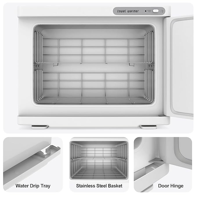 Towel Warmer Cabinet, 23L Large Hot Bath Towel Warmer Heating Use - Image 2