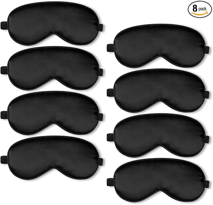 BBTO 8 Pcs Sleep Mask, Silk Eye Mask by BBTO