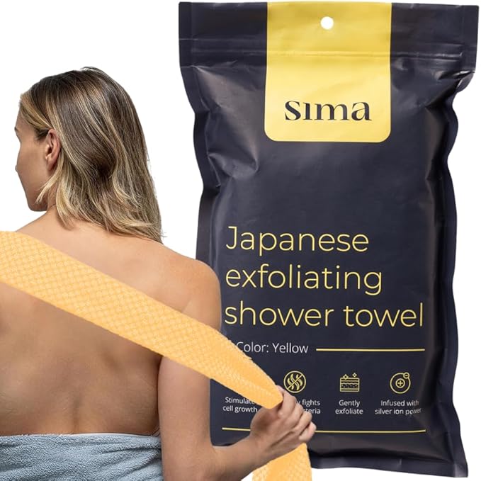 Sima Brand Exfoliating Washcloth Face & Body Scrub Towel by SimaBrand
