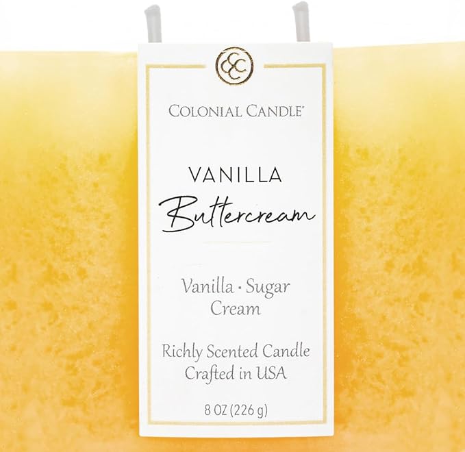 Colonial Candle Vanilla Buttercream Scented Candle Jar, Highly Fragranced - Image 5