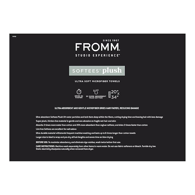 Fromm Softees Plush Microfiber Salon Hair Towels - Image 6