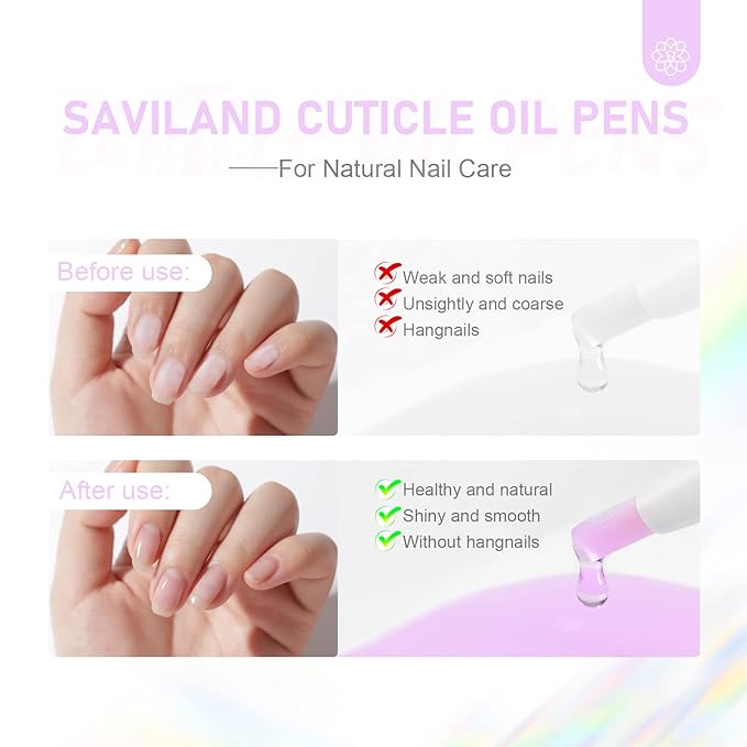 SAVILAND Natural Cuticle Oil Pen: 12PCS Revitalizing Cuticle Oil - Image 3