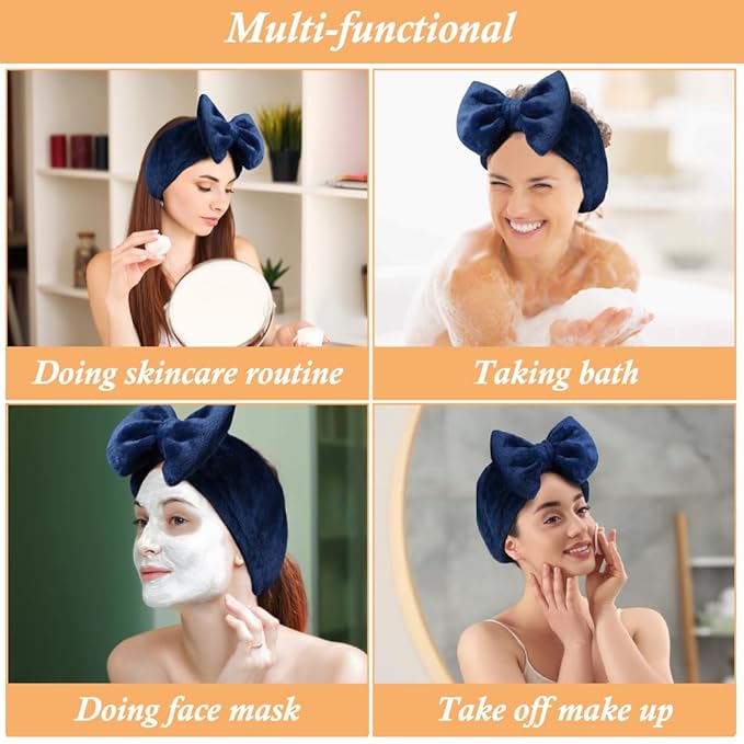 Shintop Face Wash Headband, Soft Spa Headband Carol Fleece Makeup Headwear - Image 7