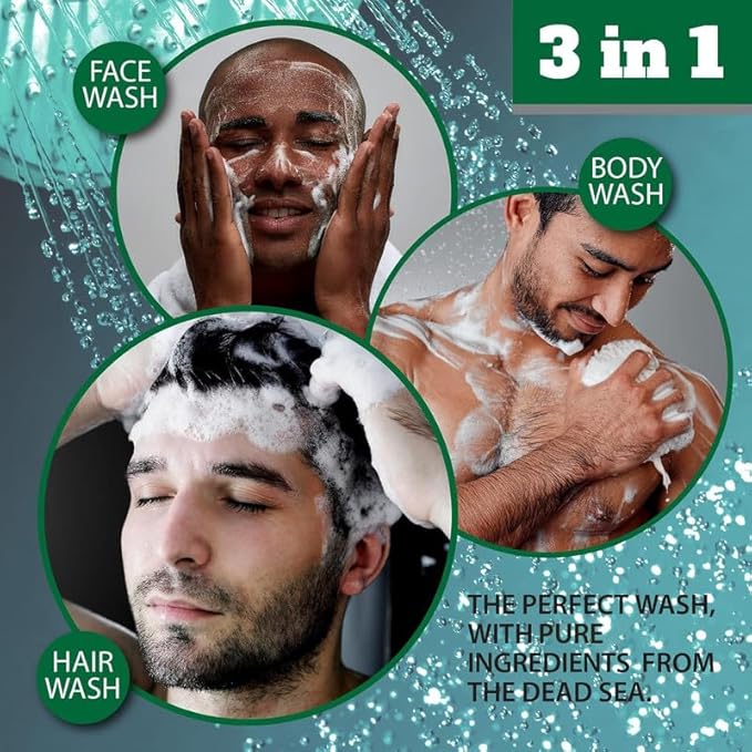 Dead Sea Collection Eucalyptus Mint Men’s Body Wash – 3 in 1 Body Wash - Image 2
