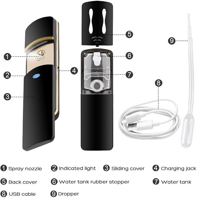 Kingsmile Exquisite Face Mister, Portable Nano Mist Sprayer, Facial Mister - Image 5