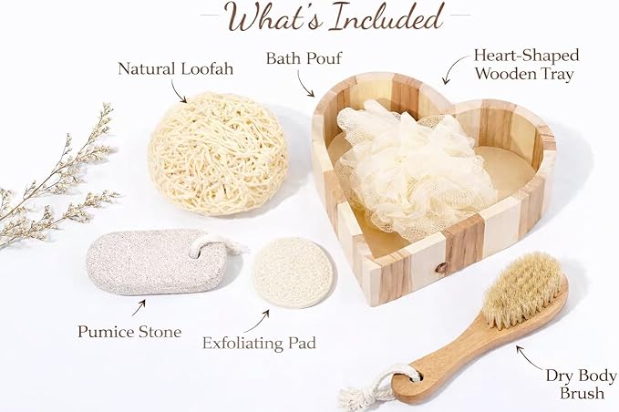 Essentials Spa Gift Set for Women, Heart Shaped Self Care Gift, Relaxation Bath - Image 2