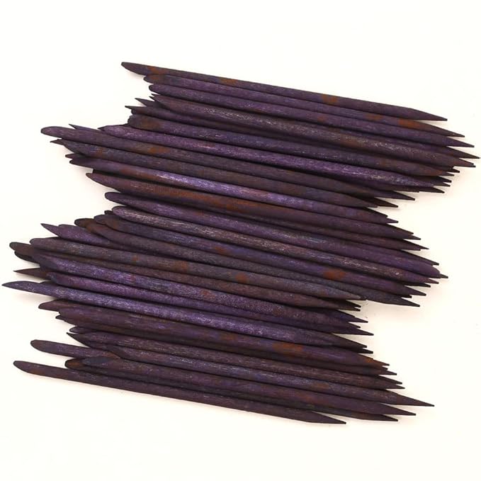 100 Pcs Orange Wood Nail Sticks Double Sided Multi Functional Cuticle Pusher - Image 4