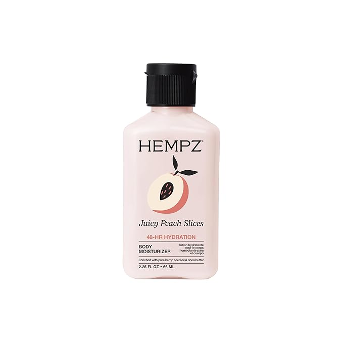 Hempz Mini Juicy Peach Lotion, Ultra Hydrating Body Moisturizer 2.25 fl.oz. by Hempz