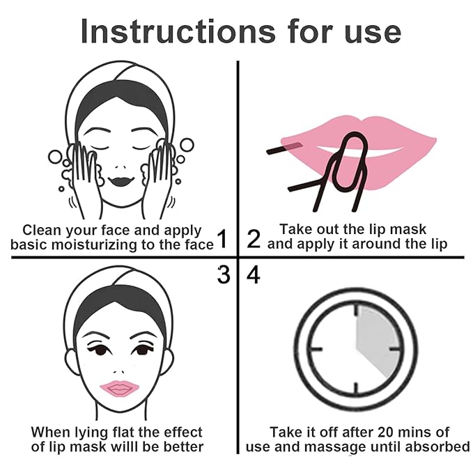 Permotary 30 PCS Collagen Lip Mask Crystal Lip Care Gel Pads - Image 7