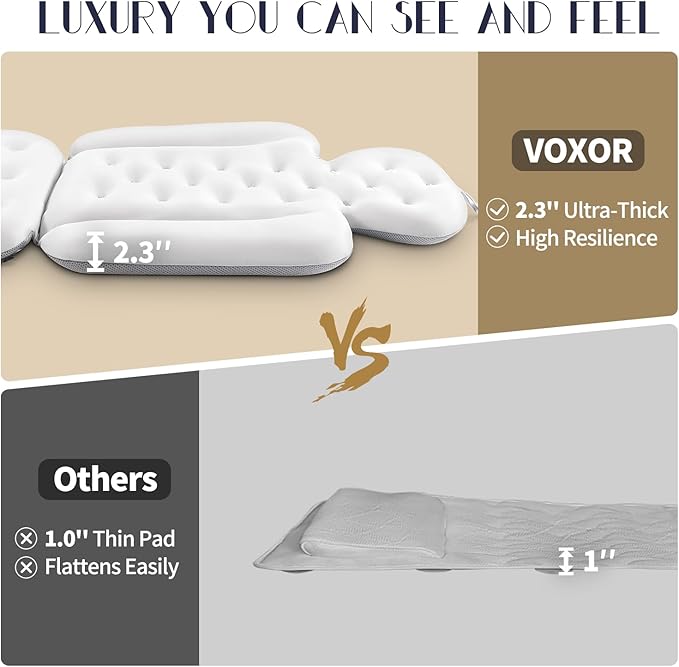 Full Body Bath Pillow for Bathtub, Thick Bathtub Cushion, Luxury Tub Pillow for - Image 6
