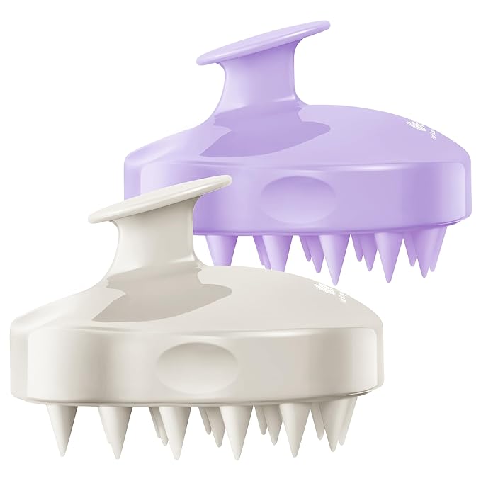 HEETA Hair Scalp Massager Shampoo Brush 2 Pack, Soft Silicone Bristles by HEETA