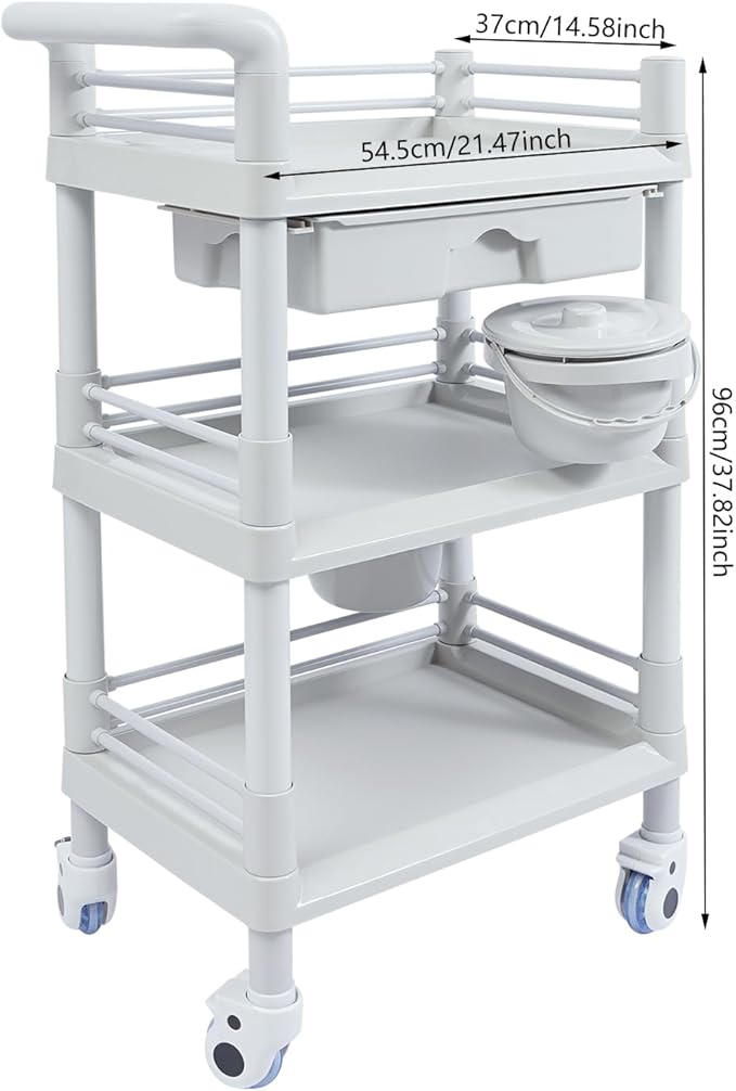 Salon Storage Cart, 3 Tier Rolling Beauty Organizer - Image 2