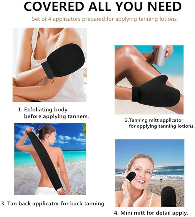 Yvoier Self Tanning Mitt Applicator Kit 4 in 1 Self Applicator Set - Image 5