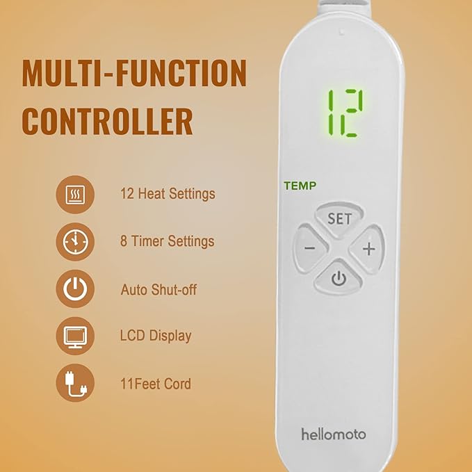 HELLOMOTO Heating Pad for Pain Relief, Electric Heating Pad for Back Pain and - Image 4