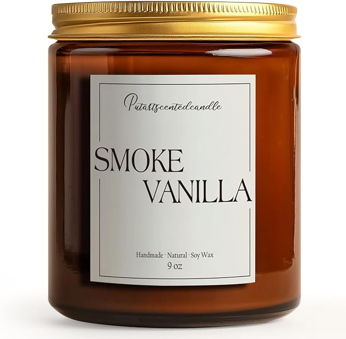 Somke Vanilla Scented Candles for Home, 9oz Natural Soy Wax Aromatherapy - Image 8