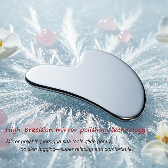 Gua Sha Facial Tools Capable of Facial Sculpting Big Size, 304L Stainless Steel - Image 2
