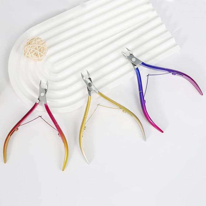 Fine Edge Cuticle Trimmer & Nippers, Silicone Handle Nail Tools - Image 7