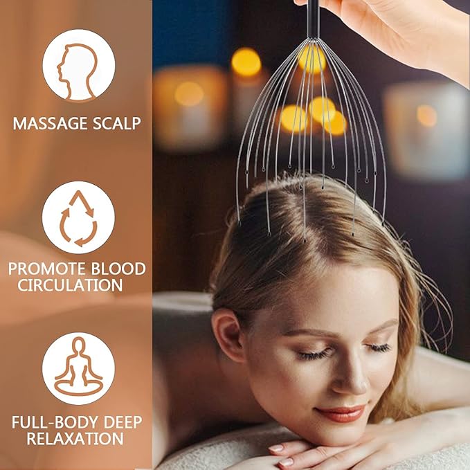 Svjetiq 2 Pack Head Massager Scalp Massager 20 Fingers Handheld Scalp Scratcher - Image 3