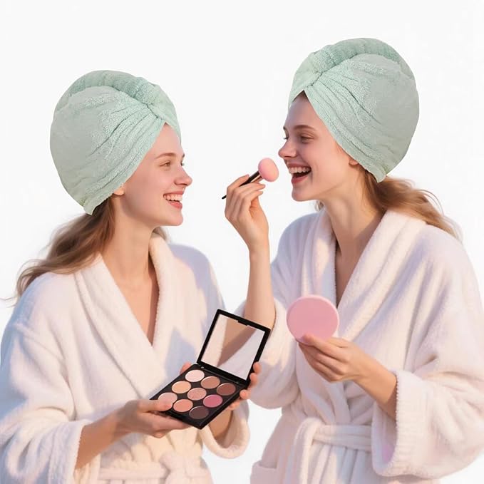 Microfiber Hair Drying Towel Wrap - Image 3