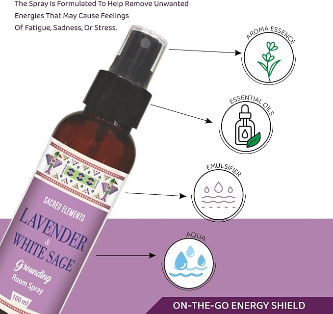 Sacred Element's Lavendra And White Room Spray | Natural Purifying Mist - Image 3