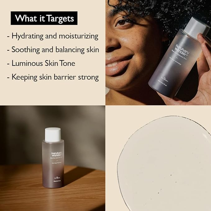 haruharu Wonder Black Rice Hyaluronic Toner, Deep Hydration, Glass Skin - Image 4