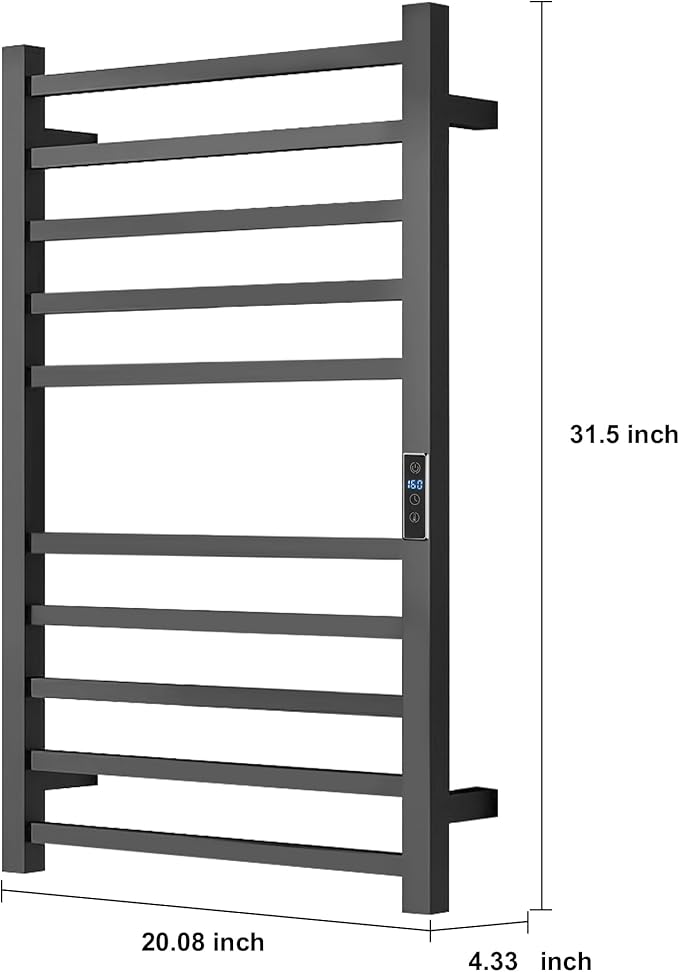 Heated Towel Racks for Bathroom, Wall Mounted Electric Towel Warmer Racks - Image 4