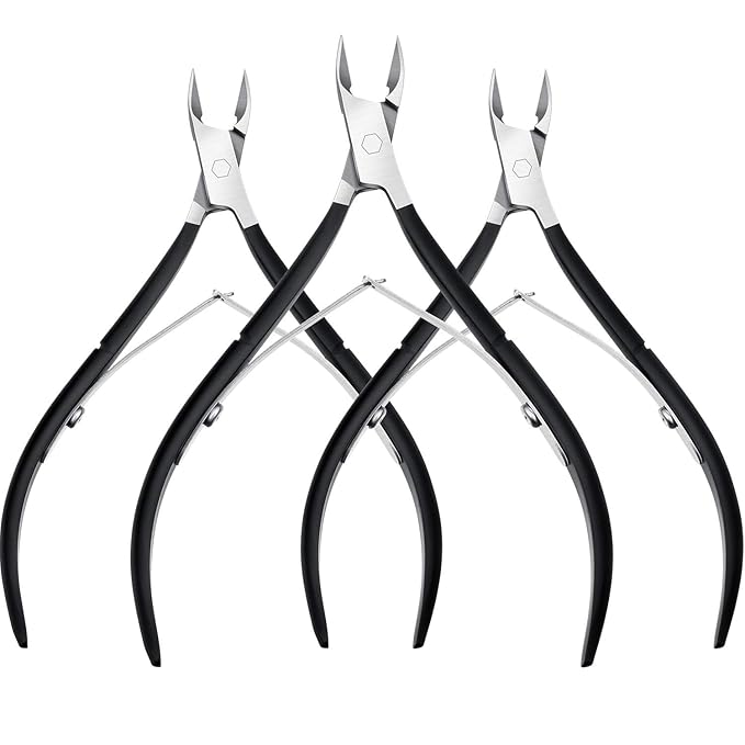 Mudder 3 Pack Black Cuticle Trimmer Nippers Cutter Tool Stainless Steel Nail by Mudder