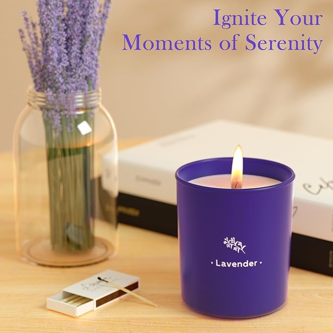 TranquilBliss Lavender Candles for Home Scented, 8 oz Scented Candles Present - Image 5