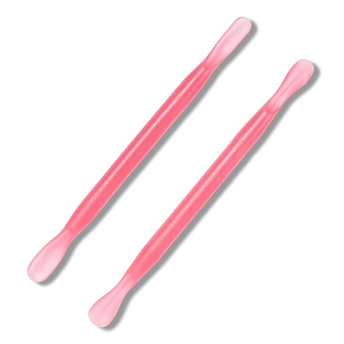 2Pcs Plastic Cuticle Pusher, Dual-end Dead Skin Nail Pusher, Gentle Plastic by HaimiLiyaHome