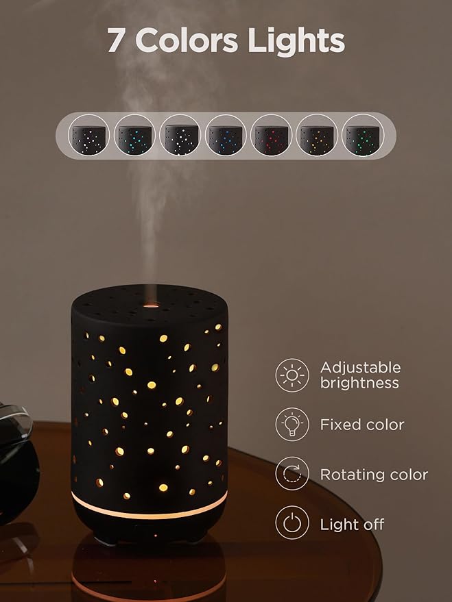 InnoGear Essential Oil Diffuser, 150ml Ceramic Diffuser Ultrasonic Air - Image 6