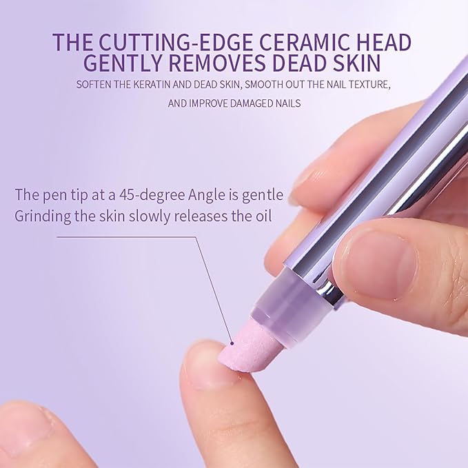Ceramic Cuticle Oil Pusher Pen: 3-in-1 Nail Cuticle Remover Oil Pen - Image 4