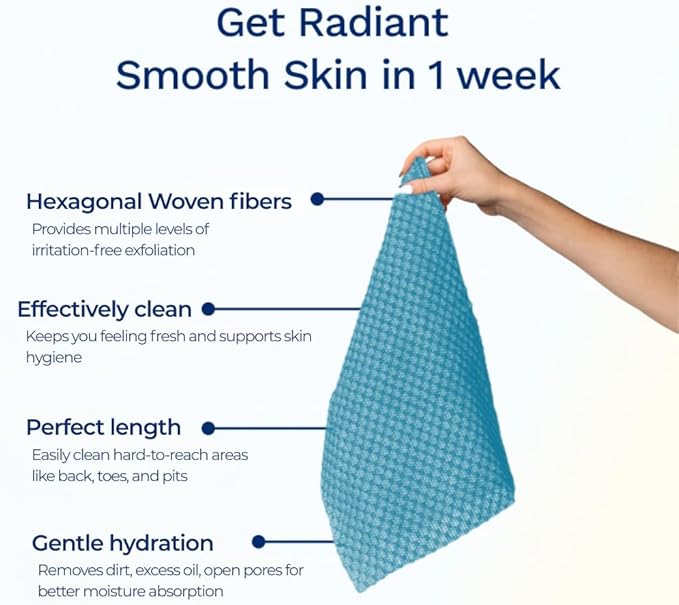 Sima Brand Exfoliating Washcloth Face & Body Scrub Towel - Image 5