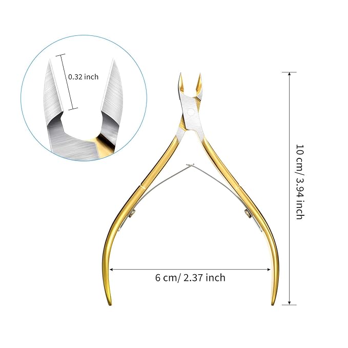 Mudder 3 Pack Gold Cuticle Trimmer Nippers Cutter Tool Stainless Steel Nail - Image 2