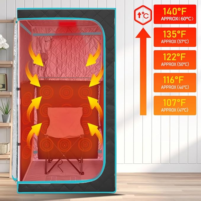 Portable Infrared Sauna for 1 Person, Full Size Home Sauna Box - Image 2