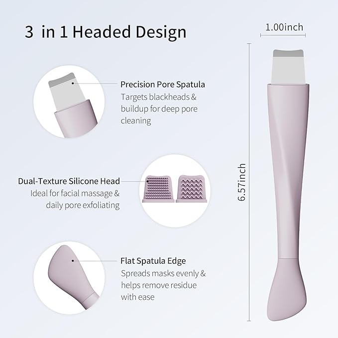 Blackhead Remover Tool, Stainless Steel Face Scraper, Skin Scrubber Face Spatula - Image 4