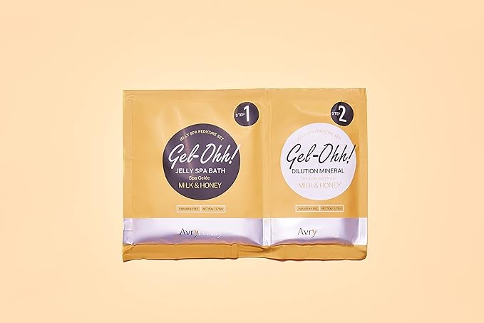 AVRYBEAUTY Gel-Ohh Jelly Spa Bath 3 pack, Milk And Honey Scented, Jelly Pedicure - Image 3