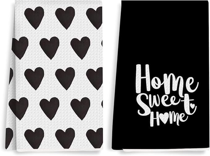 2PCS Cute Heart Love Home Sweet Home Valentine's Kitchen Towels, Valentines Day by Unknown