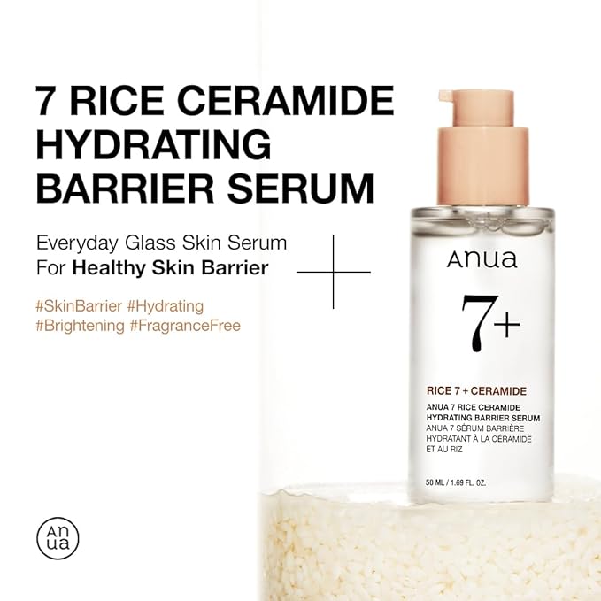 Anua Rice Ceramide 7 Hydrating Barrier Serum, Moisturizing Face Serum, - Image 2