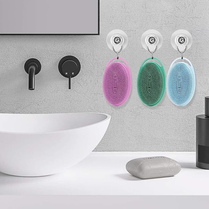 Soft Silicone Body Scrubber 3 PCS Silicone Body Shower, Silicone Loofah 2 in 4 - Image 5