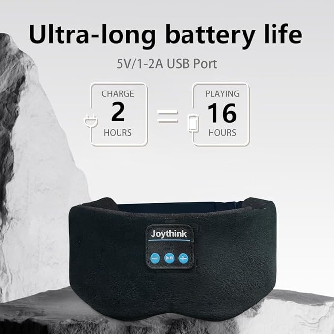 Joythink Weighted Eye Masks Bluetooth Sleep Mask Headphones Silk Wireless - Image 4