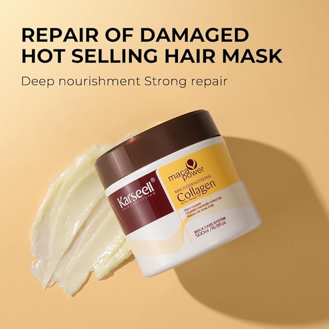Karseell Collagen Hair Treatment Set, Deep Repair Collagen Hair Mask Shampoo - Image 8