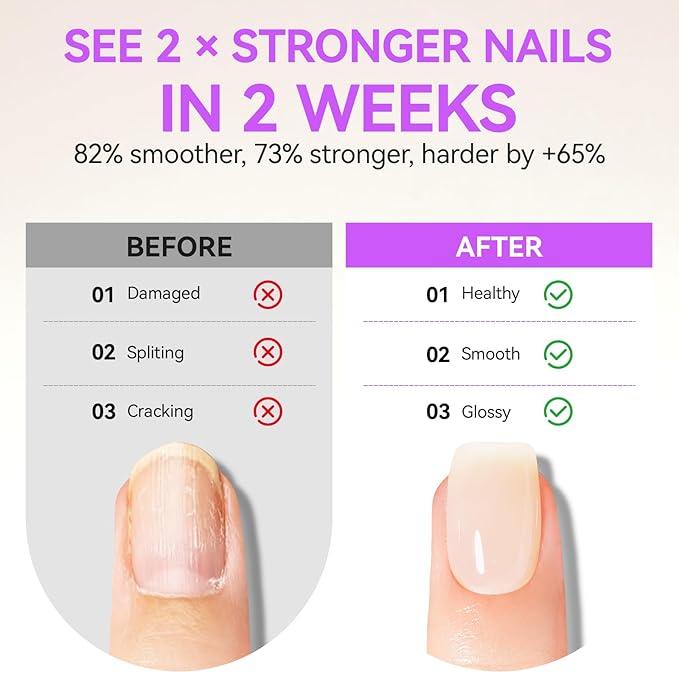 Gelike EC 2-in-1 Nail Rescue Kit: Apricot Nail Nail Growth Treatment & - Image 3
