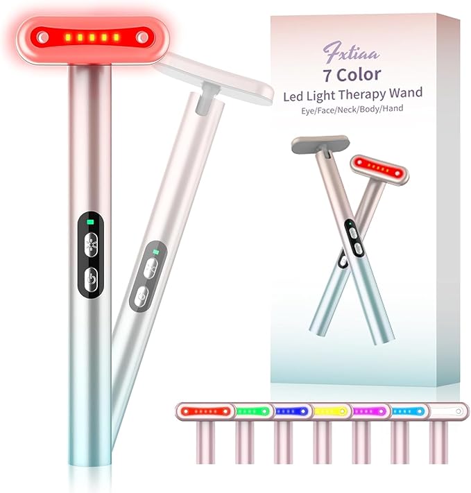 Red-Light-Therapy，Led Facial Light Therapy 7 Colors Eye Beauty Wand Face by FxtiaaSpecializesinBeauty
