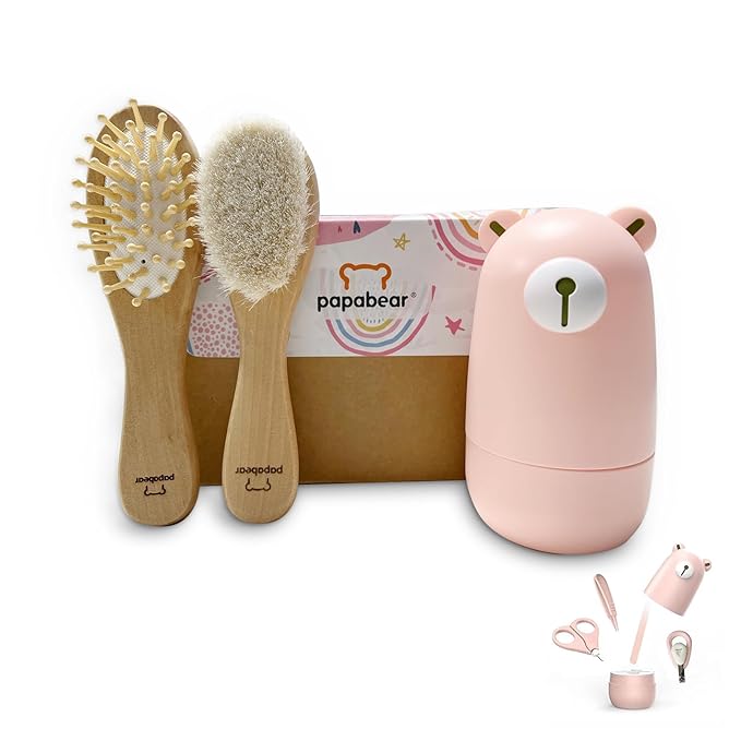Baby Nail Clippers Set with Cute Case, Infant Fingernail and Toenail File Kit by papabear