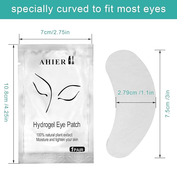 AHIER Eyepads Eyelash Extensions Lint Free, 100 Pairs Set Eye Pads - Image 3