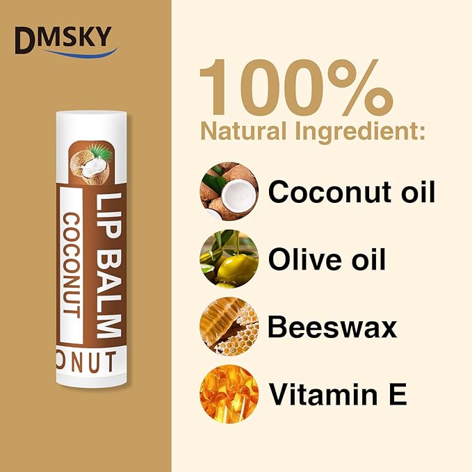 DMSKY 60 Pack Lip Balm, Natural Lip Balm Bulk, Moisturizing Lip Balms - Image 3
