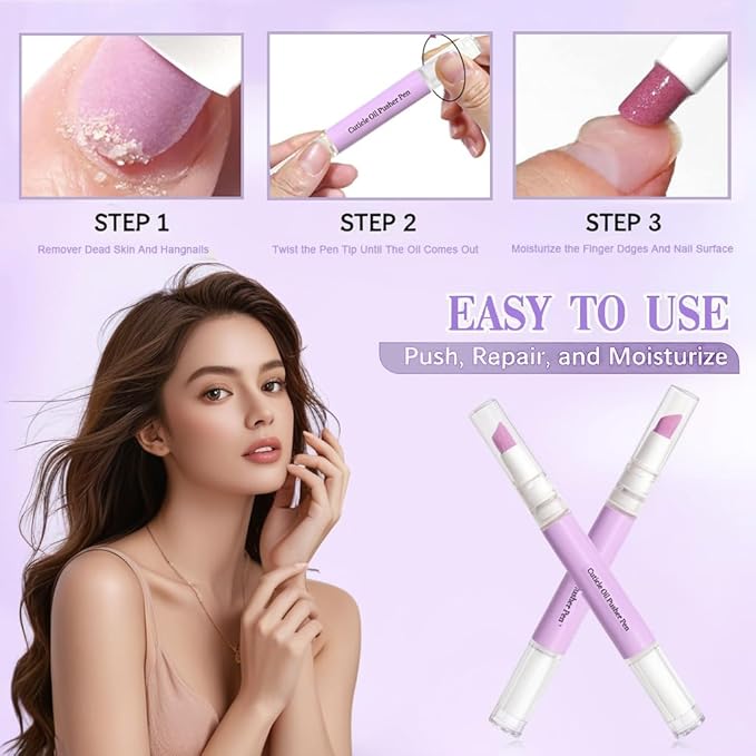 4-in-1 Cuticle Oil Pusher Pen, 2026 New Cuticle Pusher Oil Pen Nail Cuticle Pen - Image 5