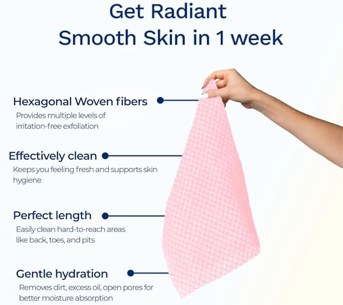 Sima Brand Exfoliating Washcloth Face & Body Scrub Towel - Image 5