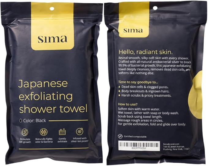 Sima Brand Exfoliating Washcloth Face & Body Scrub Towel - Image 8